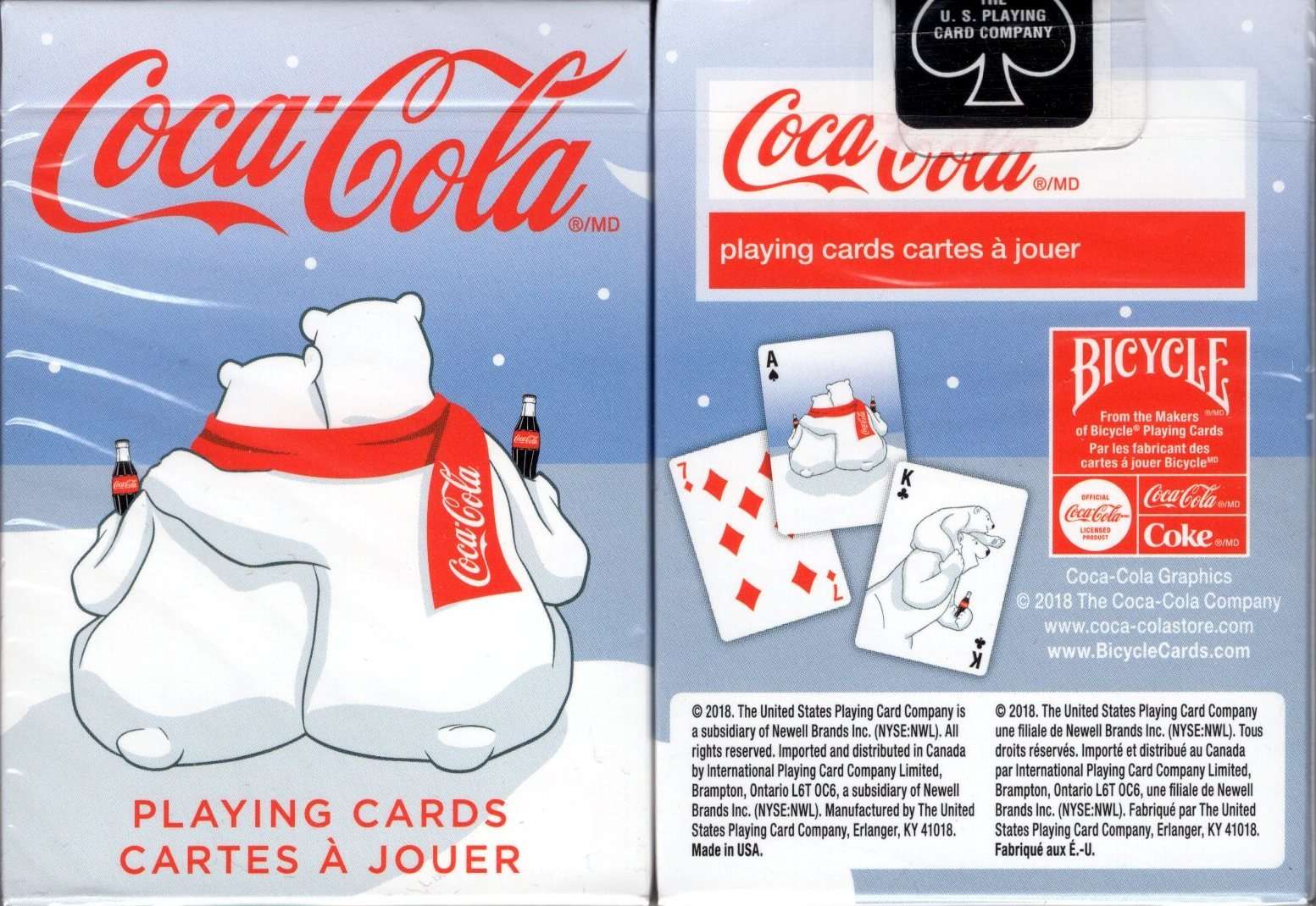 Coca-Cola Coke Holiday Polar Bear Playing Cards USPCC - Image 3