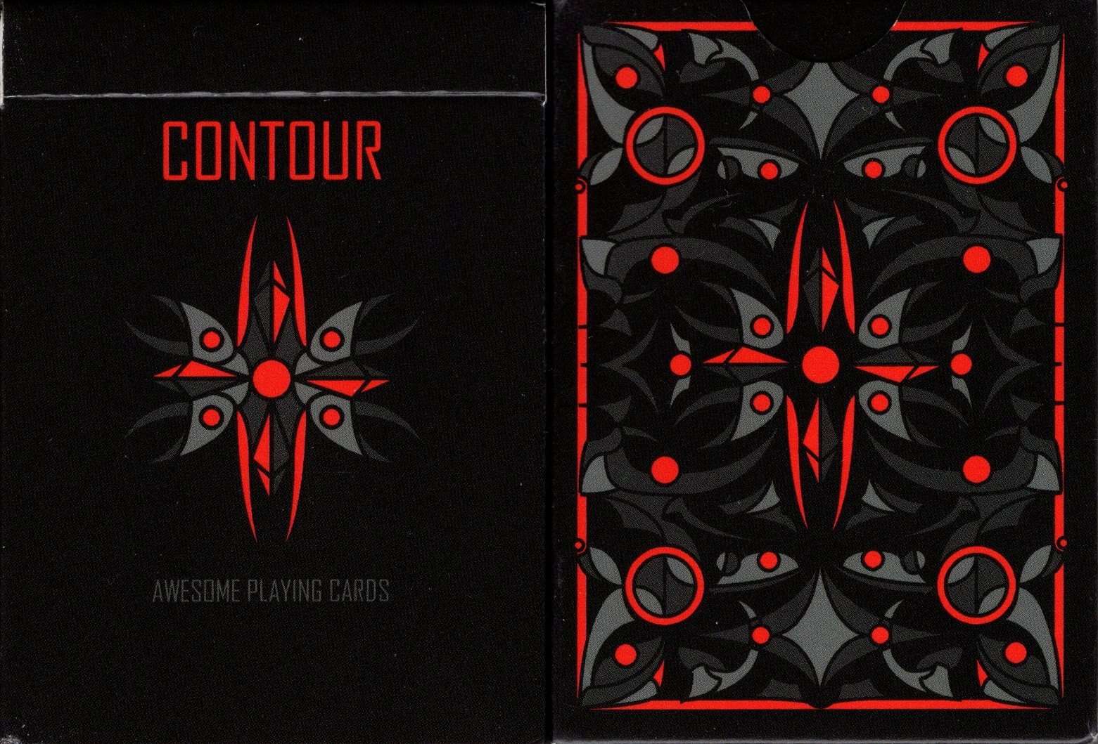 Contour Crimson Red Playing Cards MPC