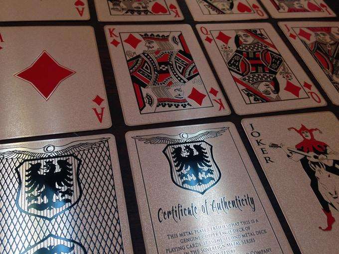 Copper Eagle Metal Playing Cards - Image 3