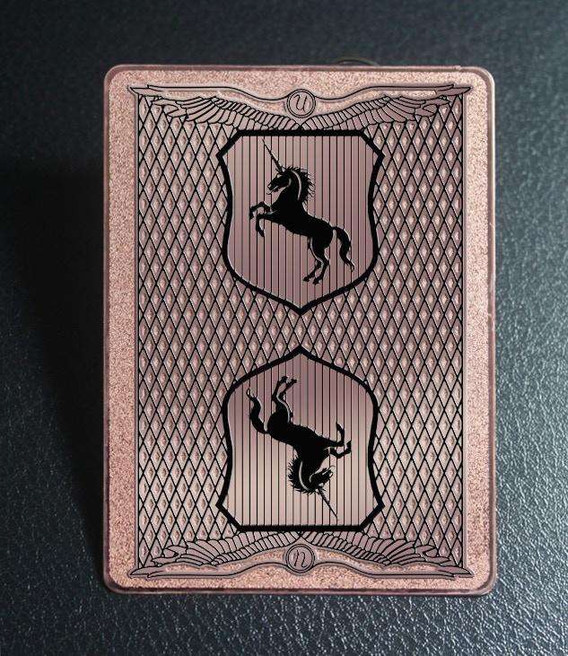 Copper Unicorn Metal Playing Cards - Image 4