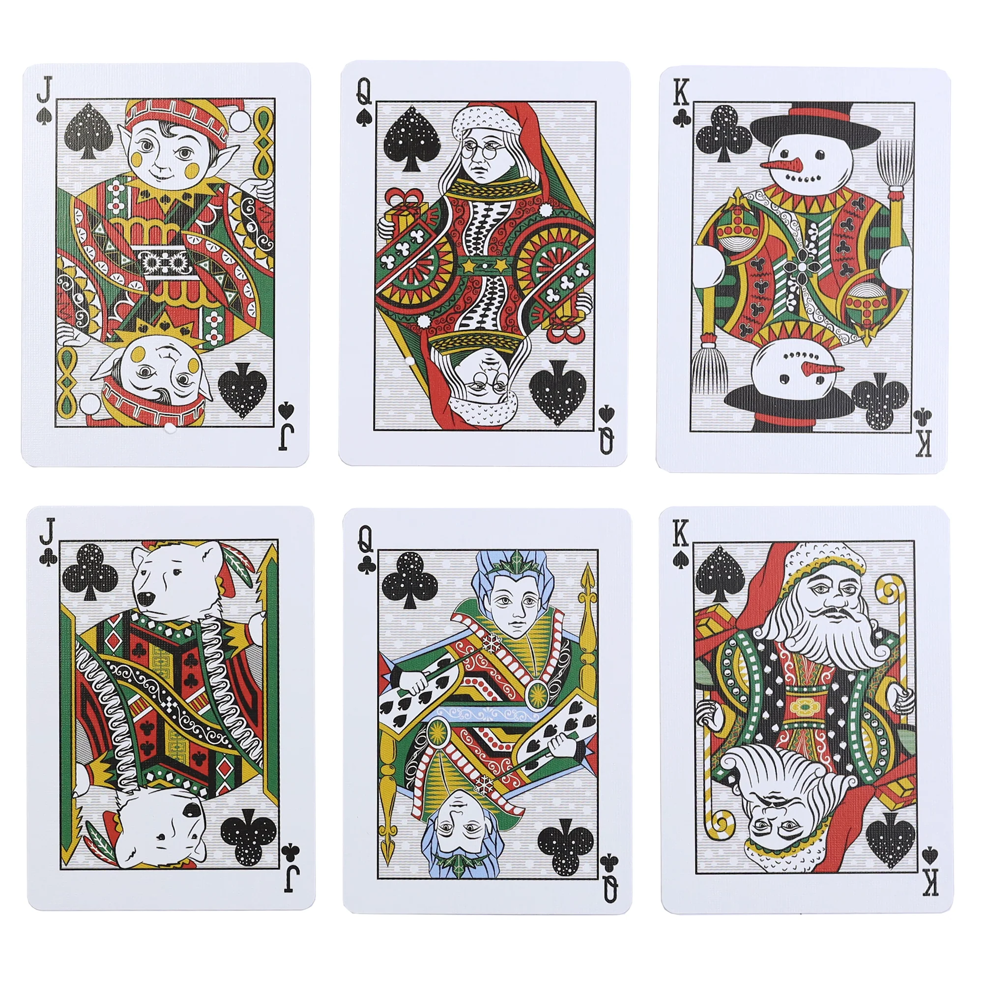 Gilded Bicycle Snowman Back Red & Green Limited Edition Playing Cards - Image 6
