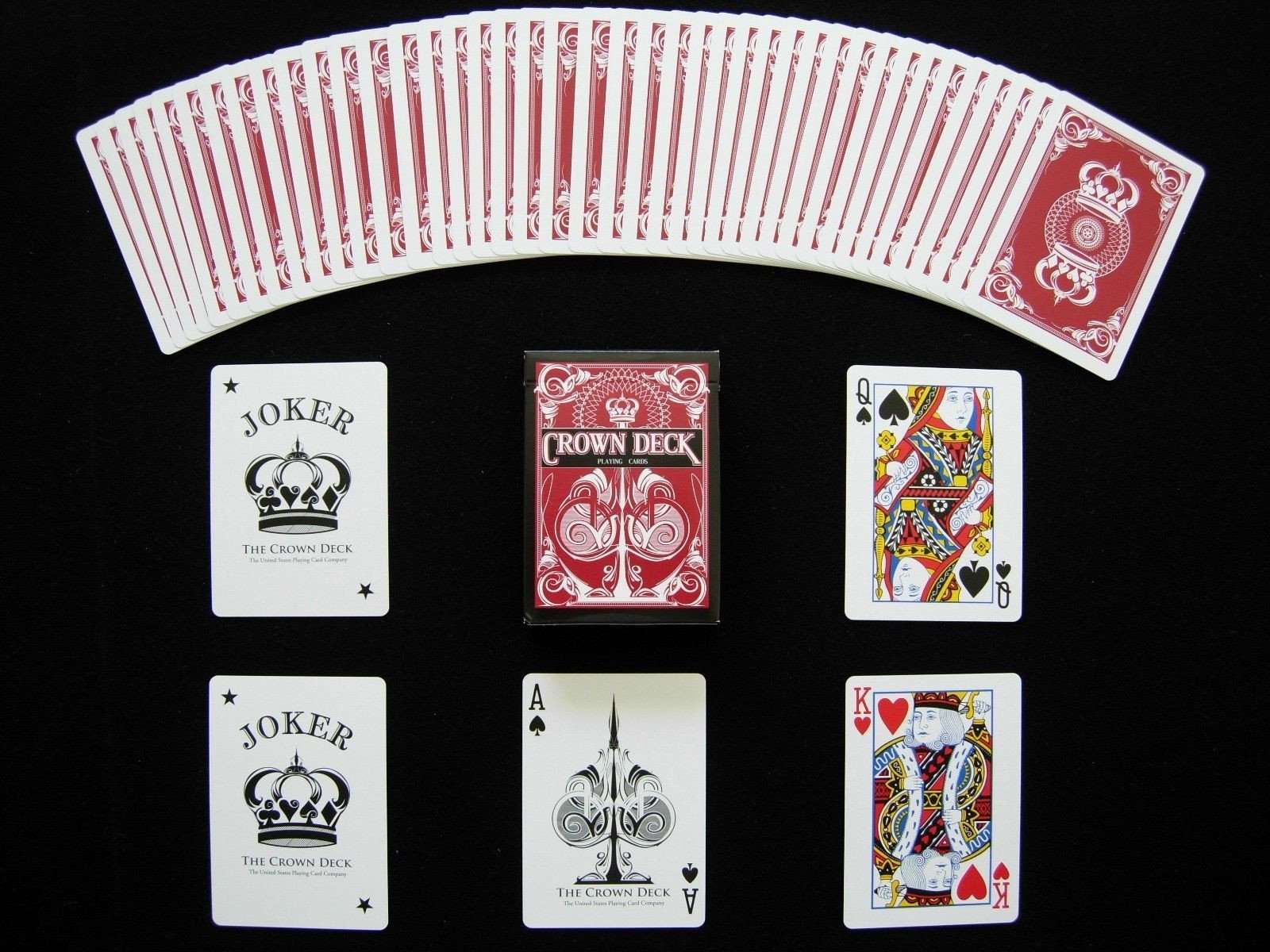 Crown Red v1 Playing Cards USPCC - Image 3