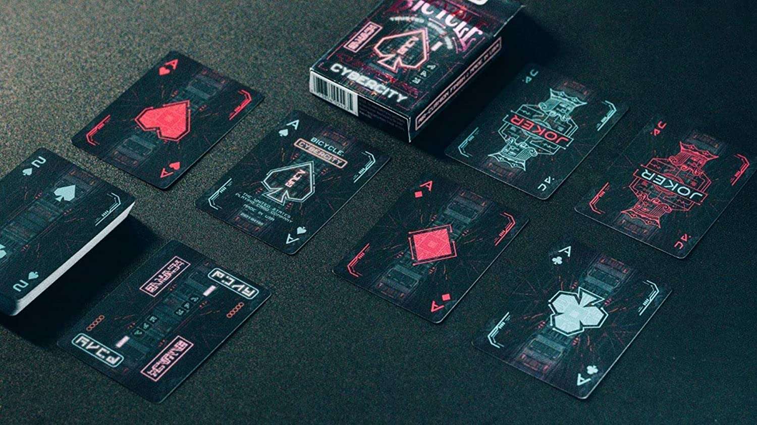 Cyberpunk Cyber City Bicycle Playing Cards - Image 6