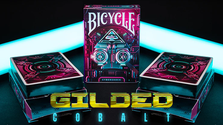 Cybershock Gilded Cobalt Bicycle Playing Cards - Image 2