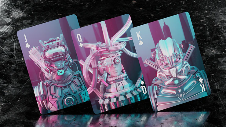 Cybershock Gilded Cobalt Bicycle Playing Cards - Image 6