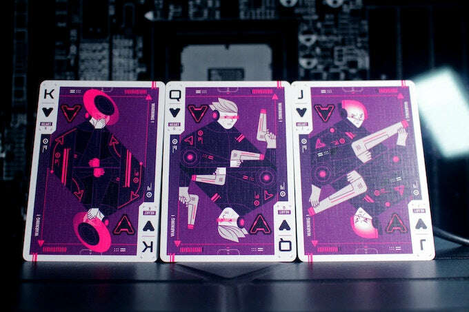 Cyberware Neon Gilded Playing Cards USPCC - Image 8