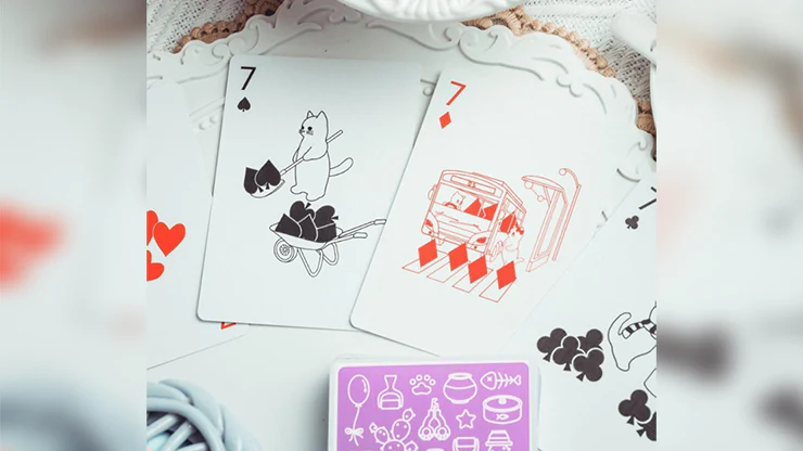 Diary of Kitten and Puppy - Kitten Purple Edition Playing Cards - Image 5