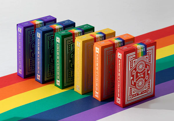 DKNG Rainbow Wheels Playing Cards EPCC