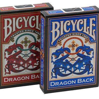 Dragon Back 2 Deck Set Red & Blue Bicycle Playing Cards - Image 2