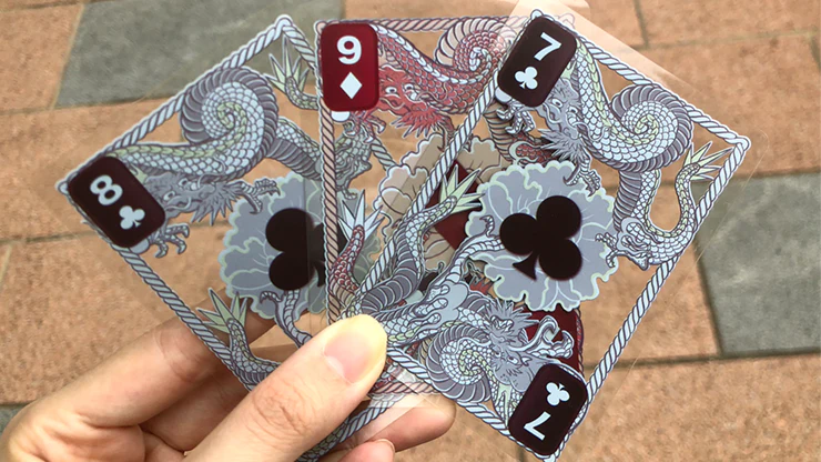 Dragon Classic Silver Plastic Transparent Playing Cards - Image 4