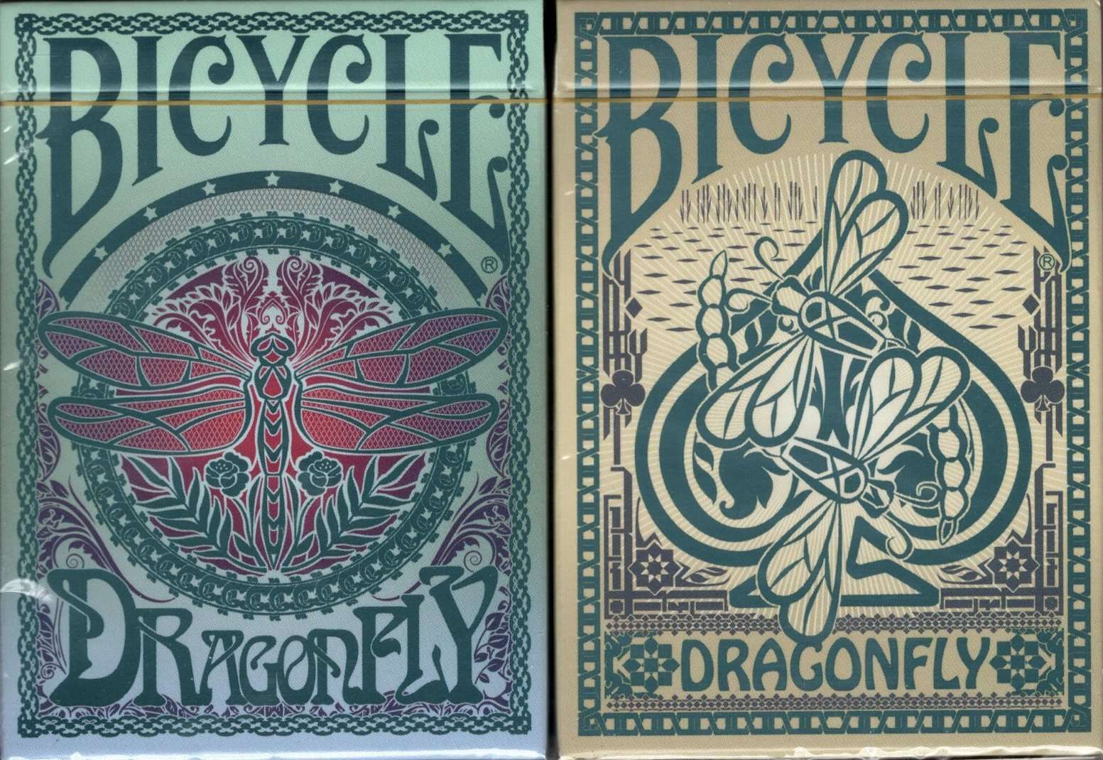 Dragonfly Gilded Bicycle Playing Cards