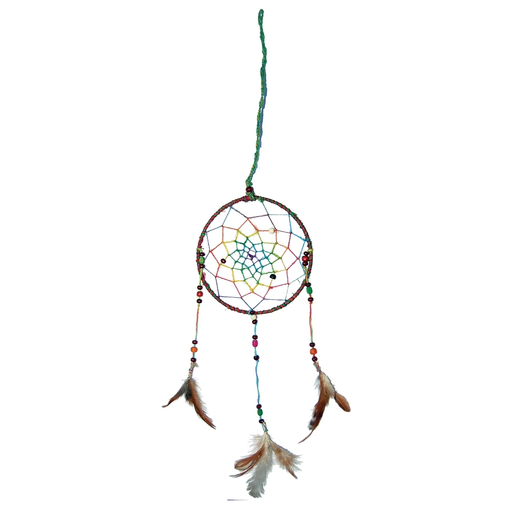 Dream Catcher Multi Colored with Feathers - Image 2