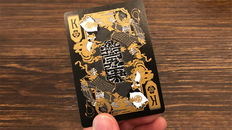 Edo Karuta Shogun Black Deluxe Playing Cards USPCC - Image 3