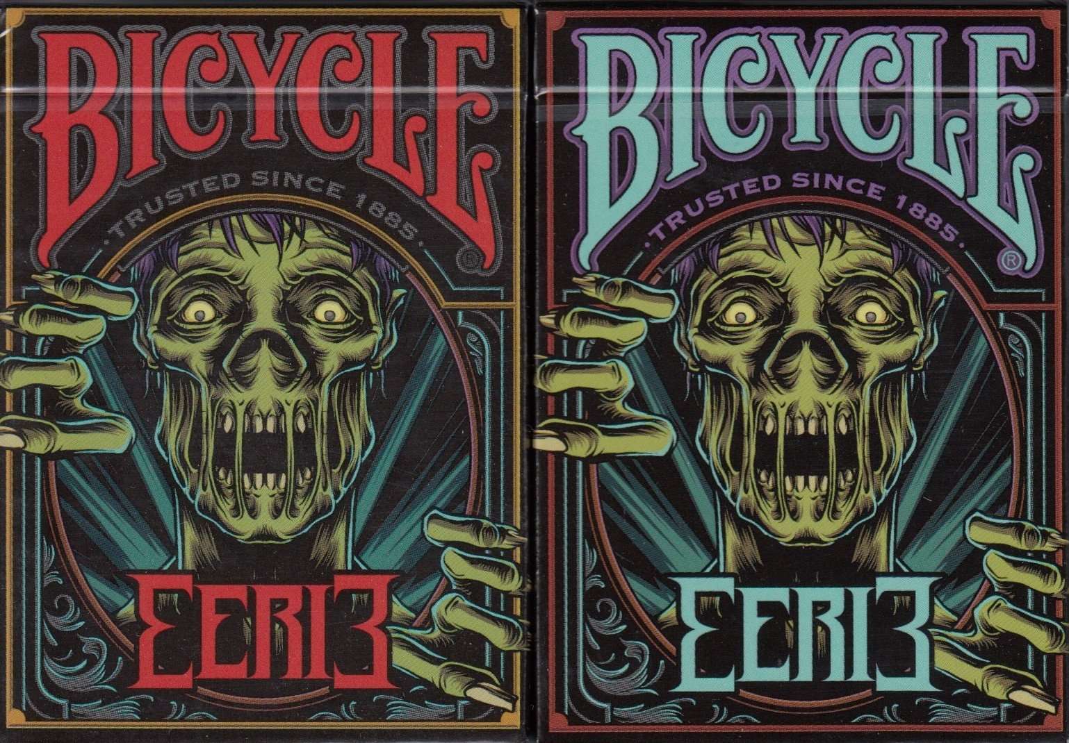 Eerie Bicycle Playing Cards - Red & Purple