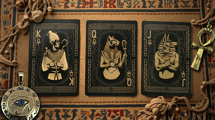 Egypt Mythology Black Edition Playing Cards - Green - Image 2