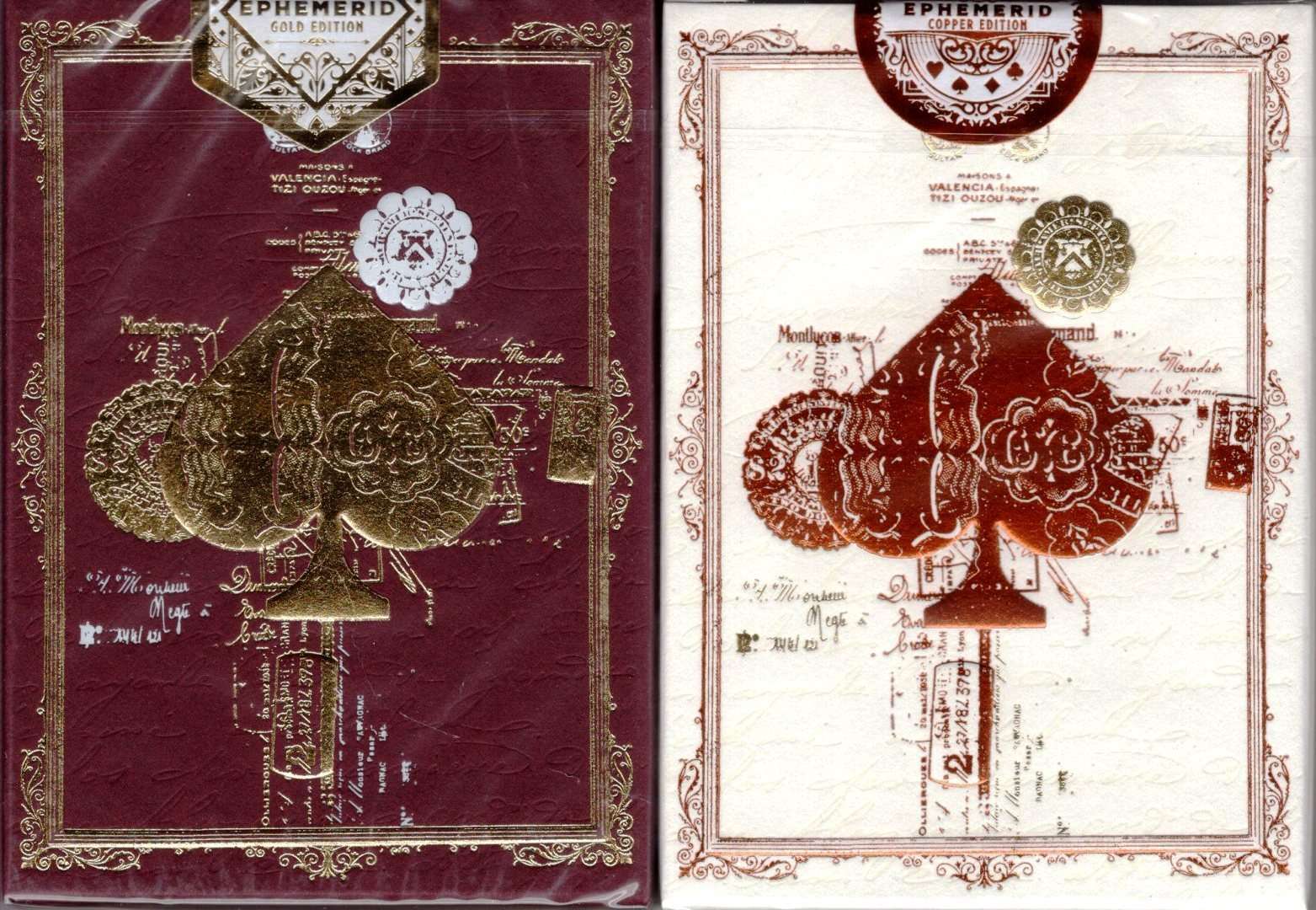 EPHEMERID v2 Gold & Copper Playing Cards 2 Deck Set NPCC - Image 2