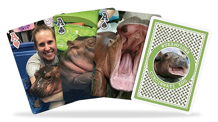Fiona Hippo Bicycle Playing Cards - Image 4