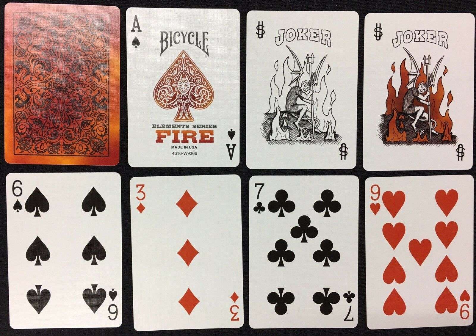 Fire Elements Series Grey Bicycle Playing Cards - Image 6