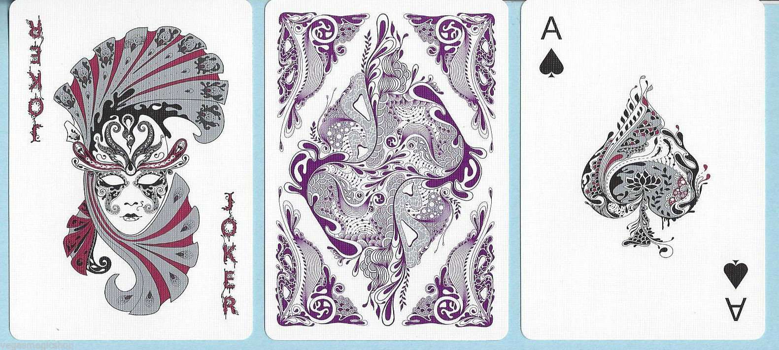 Floral Purple Playing Cards Deck - Image 3