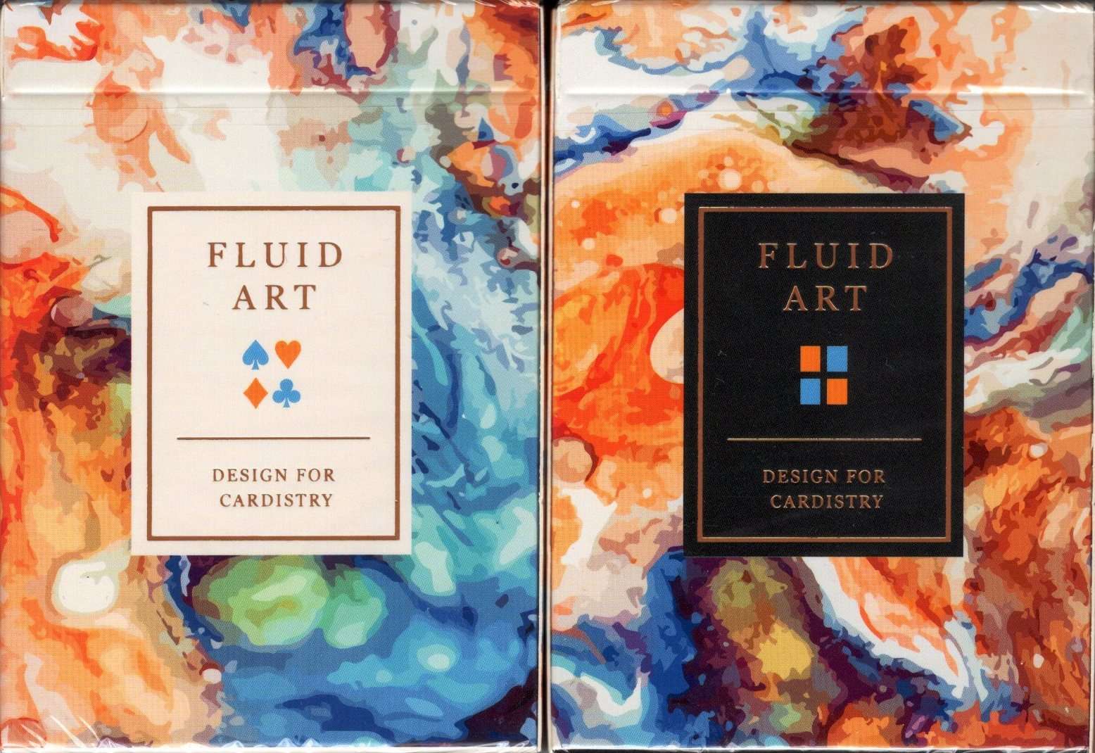 Fluid Art Orange Cardistry Playing Cards TCC