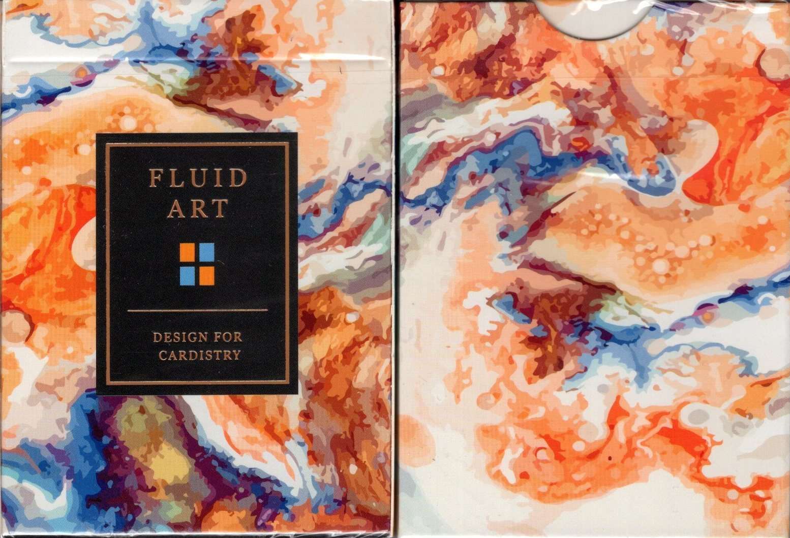 Fluid Art Orange Cardistry Playing Cards TCC - Image 3