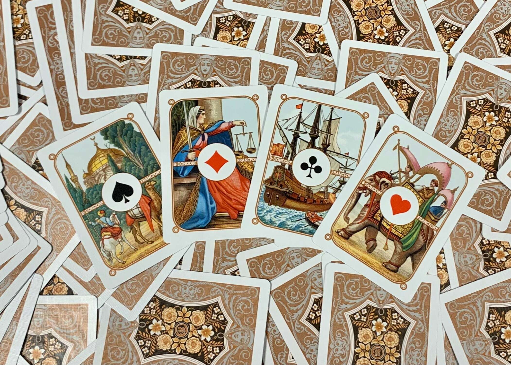 Four Continents Copper Gilded Playing Cards USPCC - Image 9