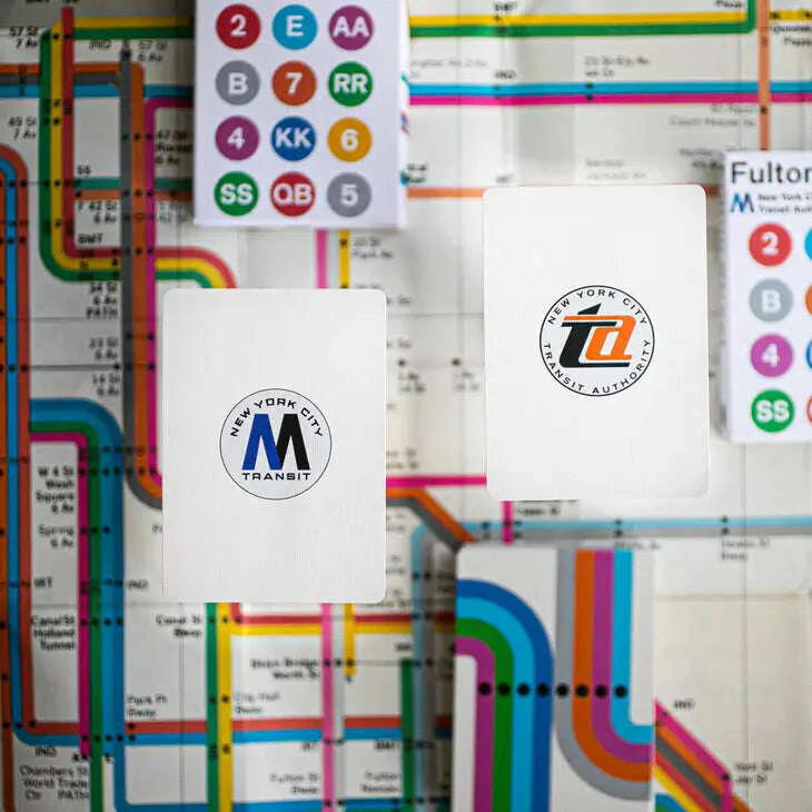 Fulton Street MTA 1972 Vignelli Map Playing Cards USPCC - Image 5