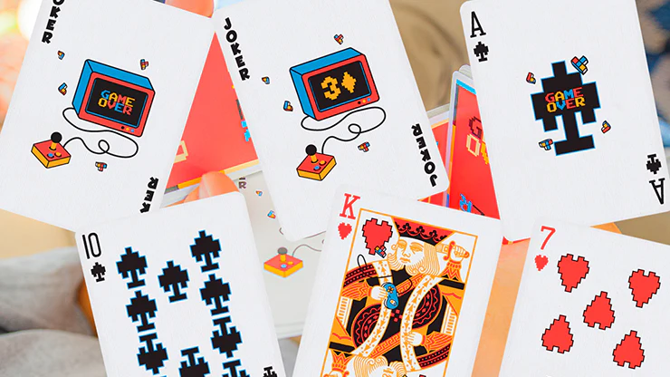 Game Over v2 Red Playing Cards USPCC - Image 2