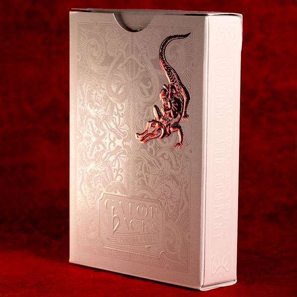 Gatorbacks Metallic Red Playing Cards USPCC - Image 7