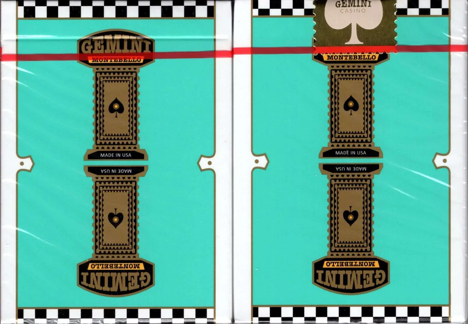 Gemini Casino Turquoise Playing Cards USPCC