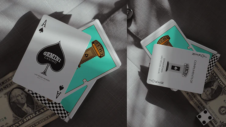 Gemini Casino Turquoise Playing Cards USPCC - Image 4