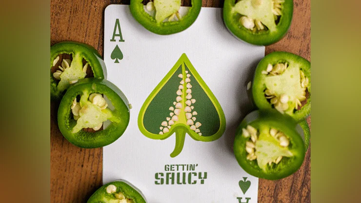 Gettin' Saucy Jalapeno Playing Cards USPCC - Image 5