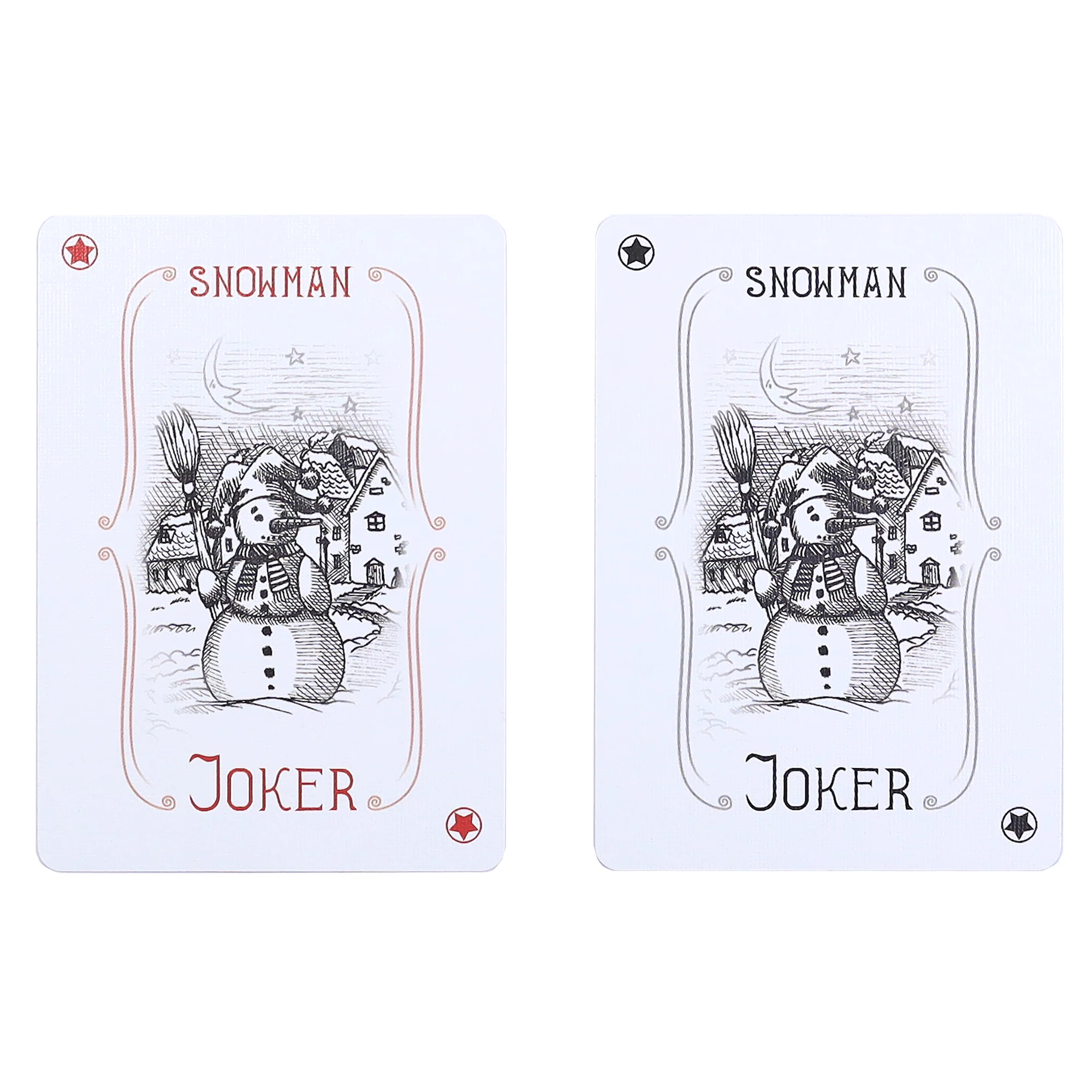 Gilded Snowman Back Blue - Limited Edition Playing Cards - Image 3