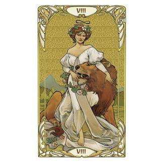 Golden Art Nouveau Mini Tarot Deck - Image 5
