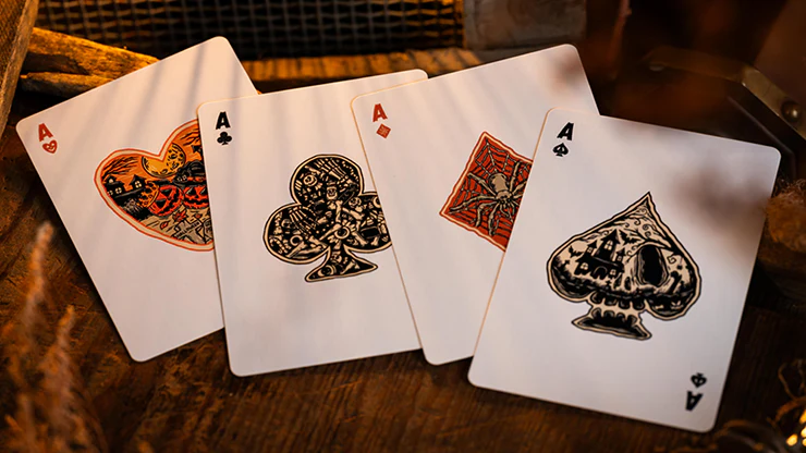 Good Pals Halloween Tales Vol. 2 Orange Playing Cards - Numbered Seal - Image 3
