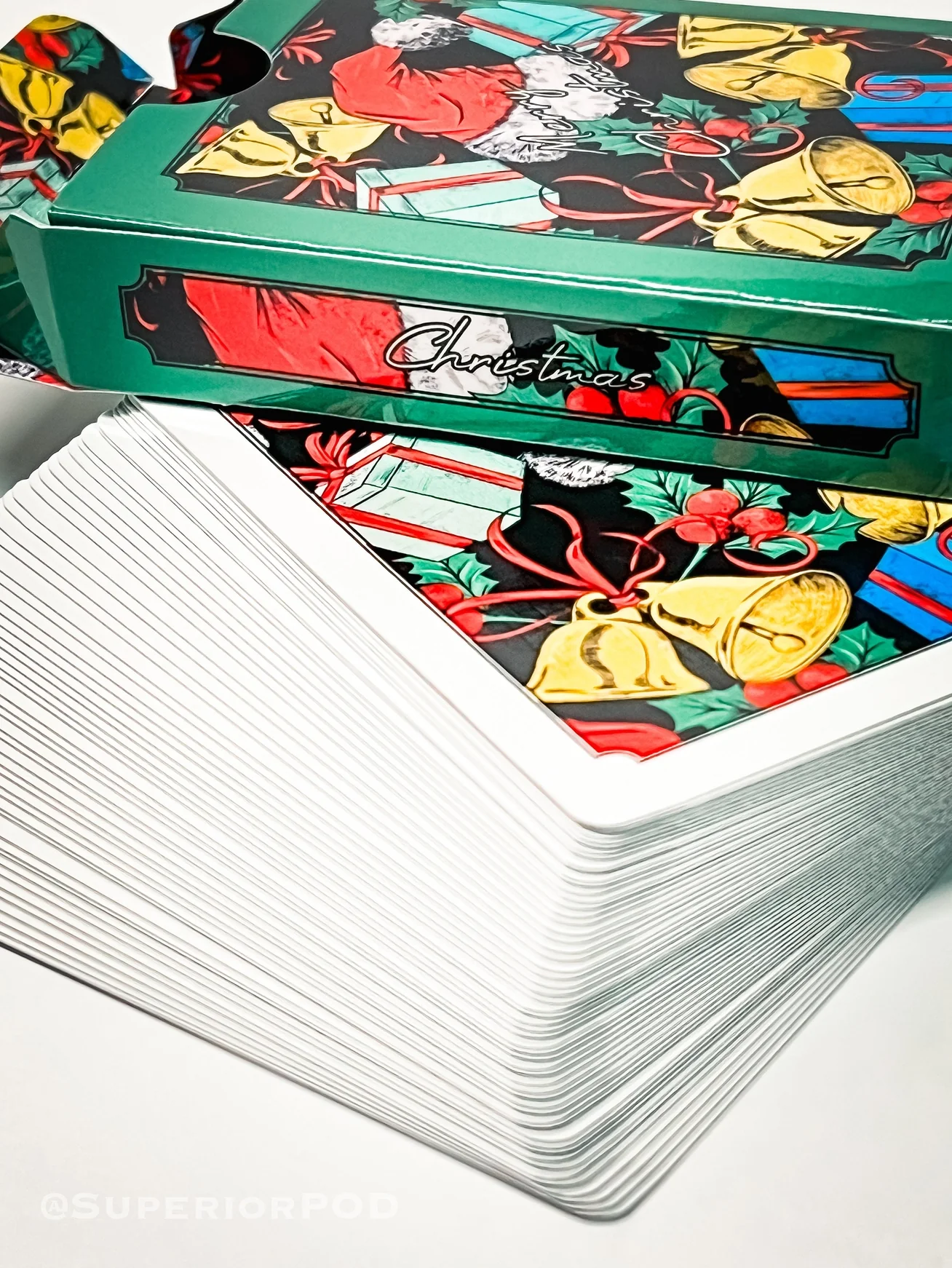 Green Christmas Playing Cards - Image 6