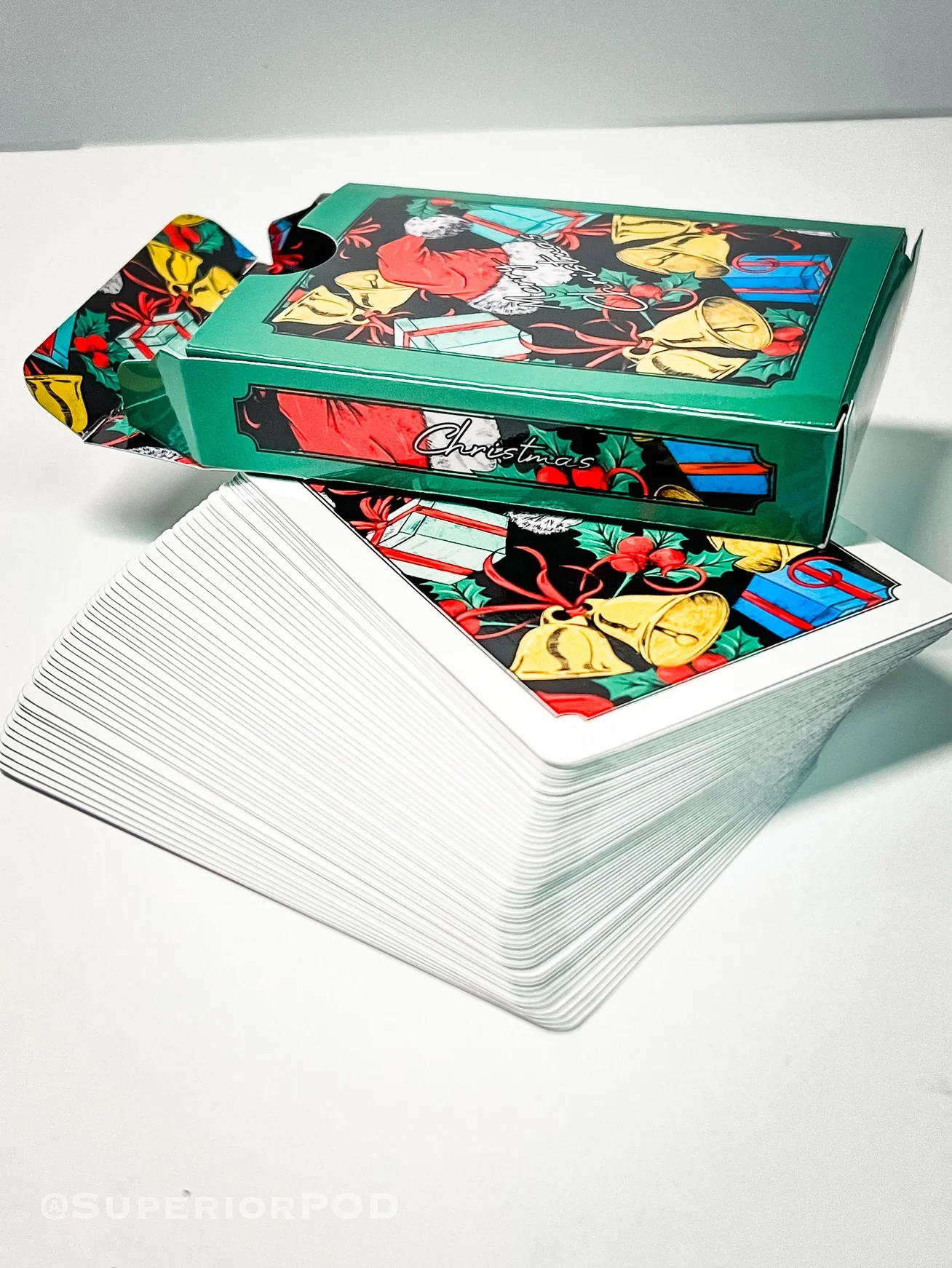 Green Christmas Playing Cards - Image 7