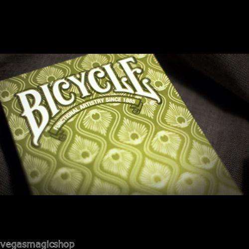 Green Peacock Bicycle Playing Cards Deck - Image 2