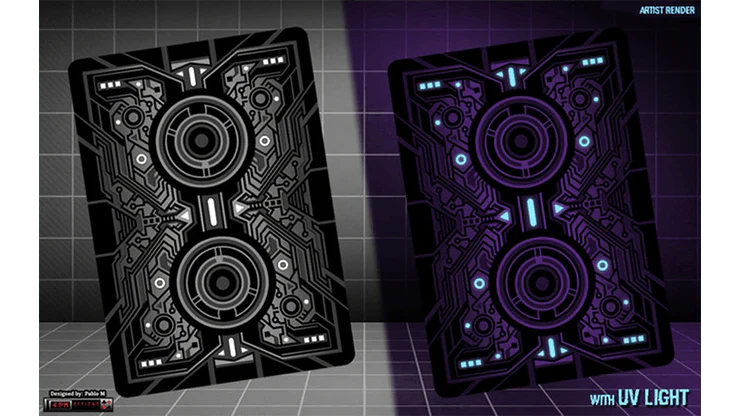 Grid Blackout UV Ink Bicycle Playing Cards - Image 4