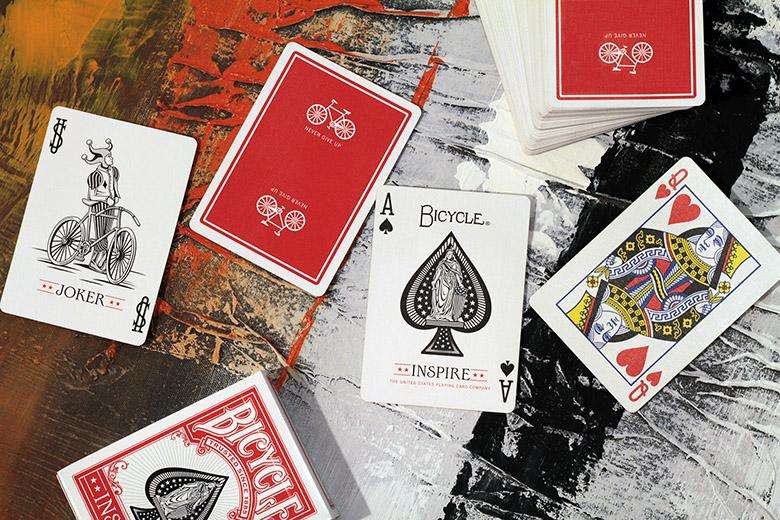 Inspire Red Marked Bicycle Playing Cards - Image 3