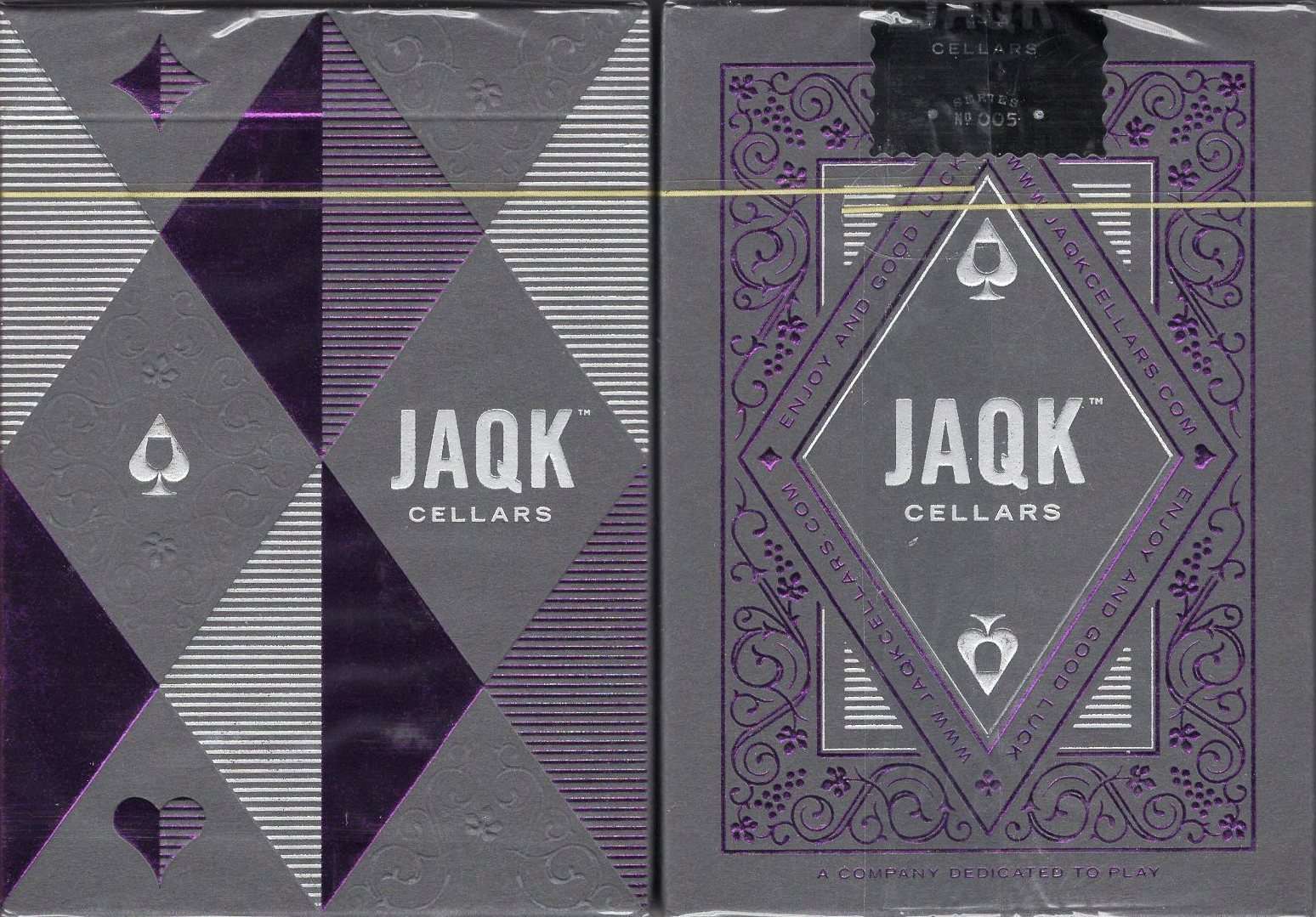 JAQK Cellars Amethyst Playing Cards USPCC