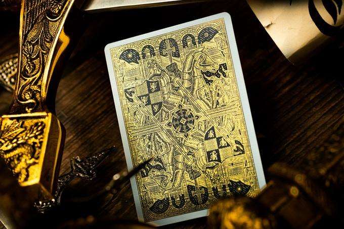 King Arthur Gold Gilded Playing Cards USPCC - Image 3