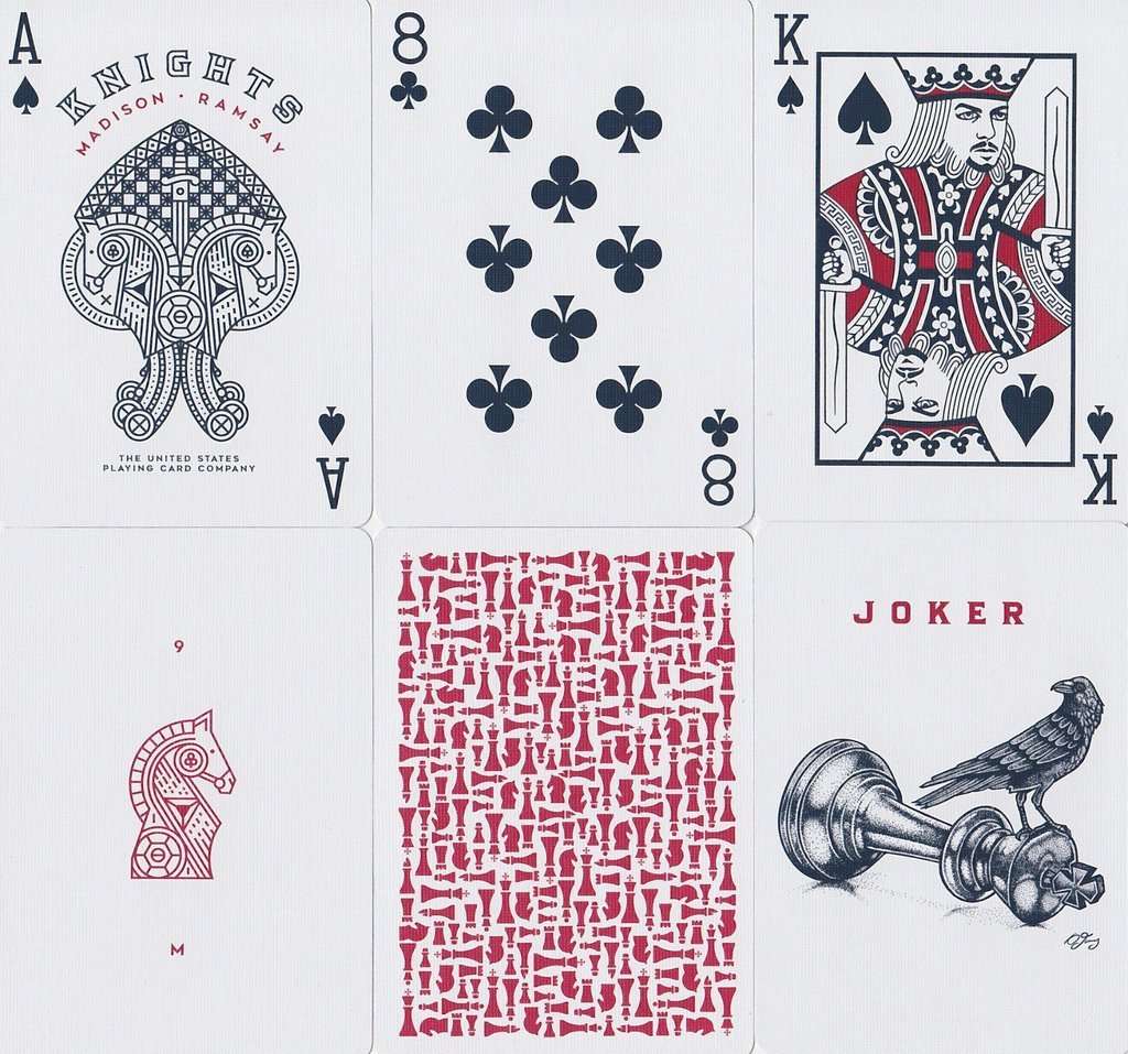 Knights Red Playing Cards USPCC - Image 4