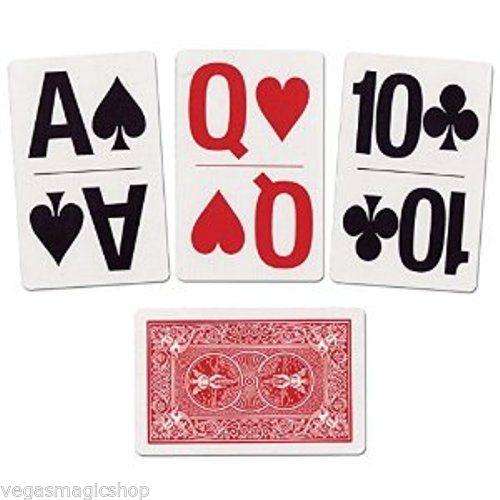 Large Print Rider Red & Blue 2 Deck Set Bicycle Playing Cards Bridge Size - Image 4