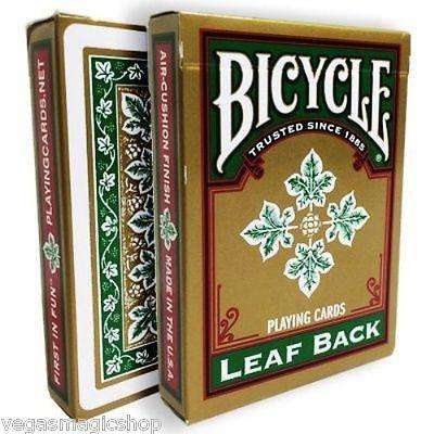 Leaf Back Green Gold Bicycle Playing Cards Deck - Image 2