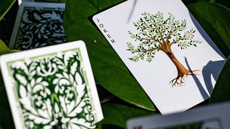 Leaves White Playing Cards USPCC - Image 3