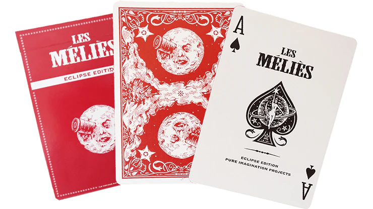 Les Méliés Red Eclipse Playing Cards USPCC - Image 2
