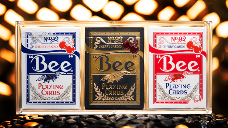 Limited Bee X Cherry 3 Deck Set (Blue, Red, and Black/Gold) – Exclusive Collector's Edition