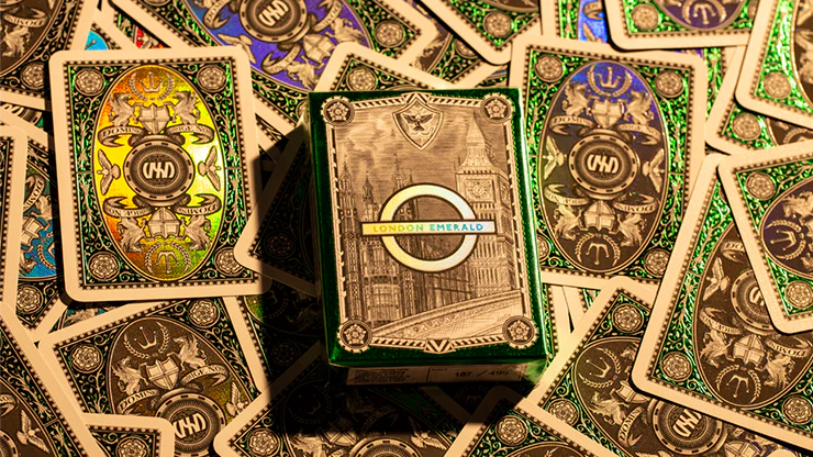 London Emerald Diffractor Playing Cards - Slightly Imperfect - Image 8