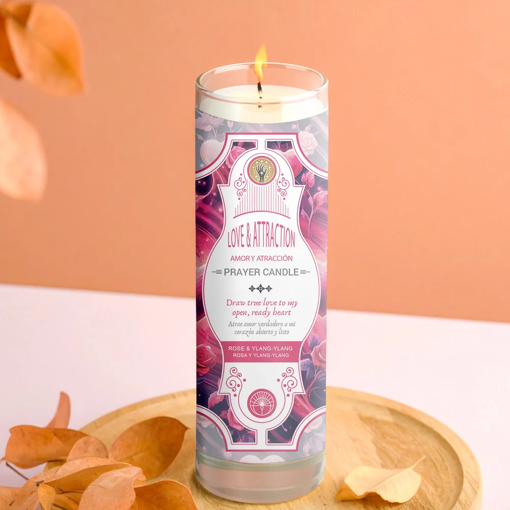 Love & Attraction Prayer Candle 8" - Image 2